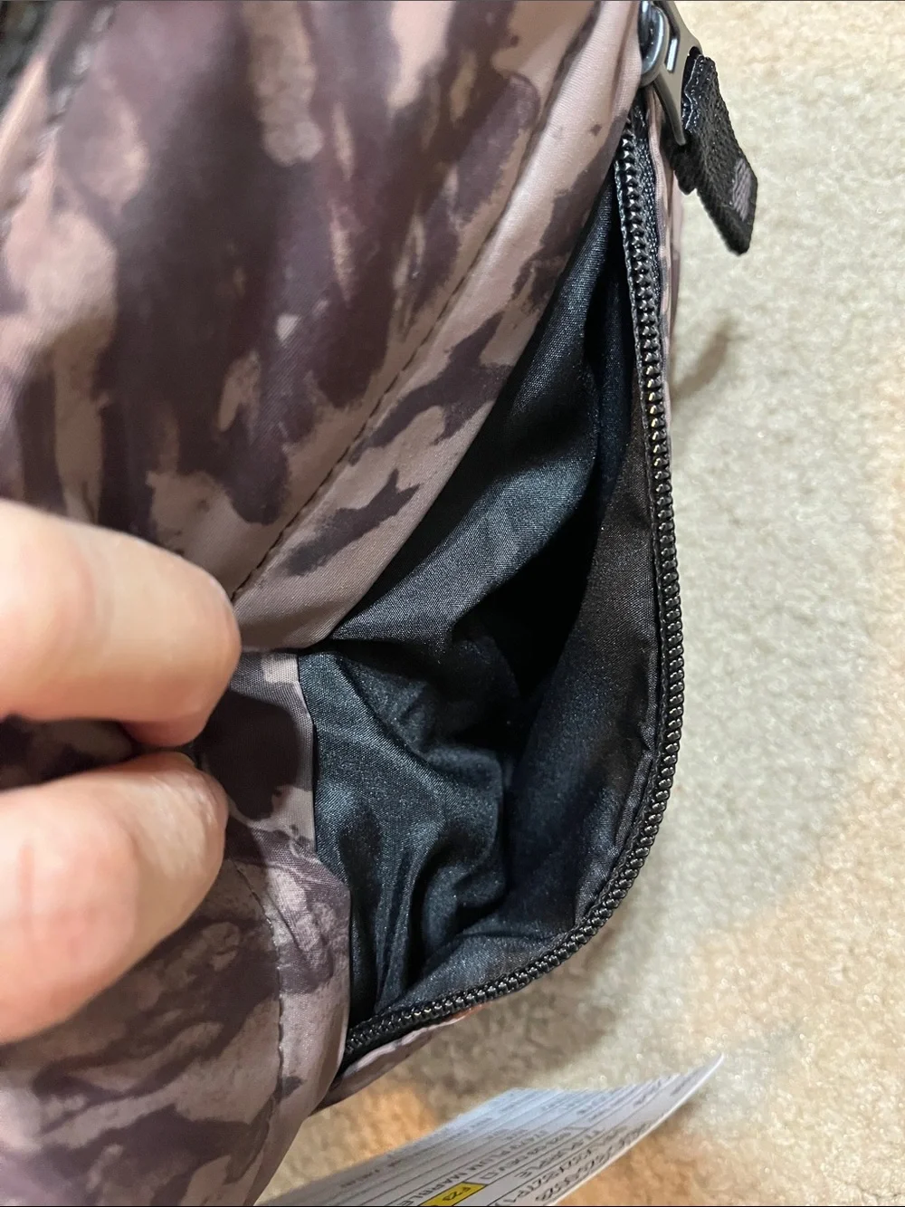 HB Connections Purple Camo Crossbody Sling Belt Bag Utility Purse NWT